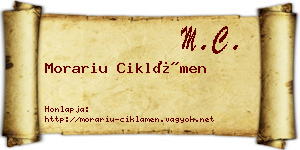 Morariu Ciklámen névjegykártya